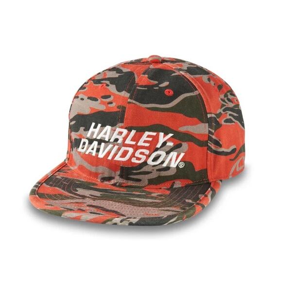 NWT! Harley Davidson Faster Adjustable Snapback Baseball Racing Cap - One Size - Picture 1 of 7